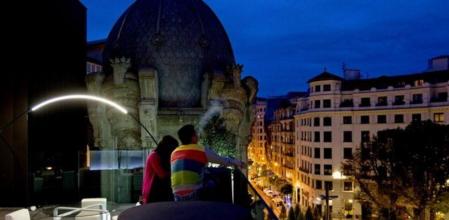 El bar Yandiola, en la terraza de la Alhóndiga, funciona todo el año.