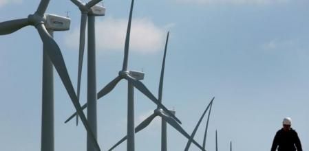 Imagen del parque eólico El Tallat de la empresa Acciona, en Vallbona de les Monges