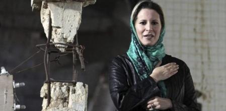 Aisha Gadafi, única hija del coronel, en una de sus últimas apariciones en público