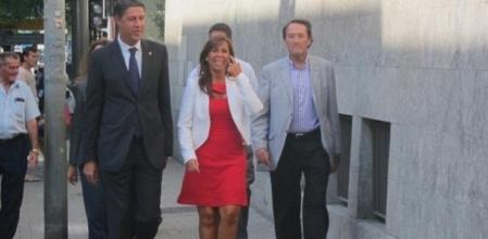 Albiol junto a Camacho, a su llegada a los juzgados