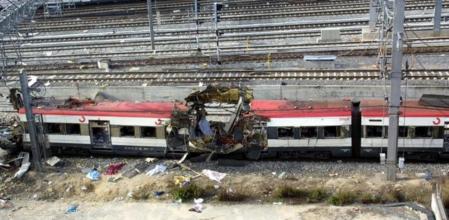 Uno de los convoyes atacados en los atentados en Madrid
