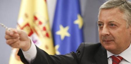 El portavoz del Gobierno, José Blanco en el Palacio de la Moncloa