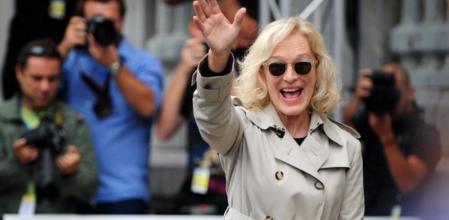 La actriz estadounidense Glenn Close, a su llegada al hotel de invitados en la 59 edición del Festival de Cine de San Sebastián