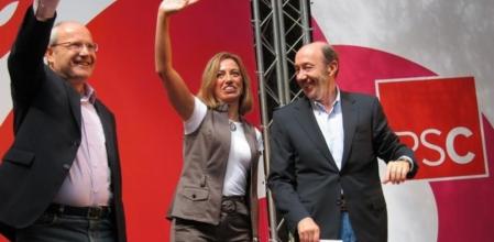 Montilla, Chacón Y Rubalcaba, en la Festa de la Rosa.