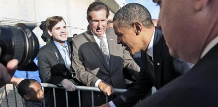 Obama, a su llegada al aeropuerto JFK de Nueva York