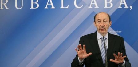 El candidato socialista a la Presidencia del Gobierno, Alfredo Pérez Rubalcaba, que se reunió con empresarios de la Comunitat Valenciana,