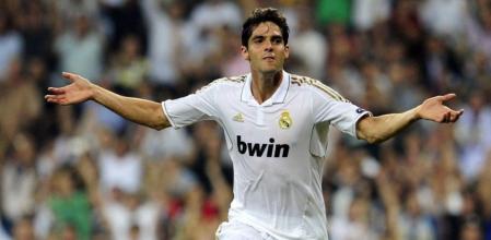 Kaká celebra su gol ante el Ajax en el Bernabeu