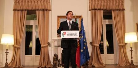 Pedro Passos Coelho, durante la declaración en la que anunció duras medidas de ajuste