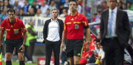 Manuel Pellegrini y José Mourinho, durante el Málaga-Madrid