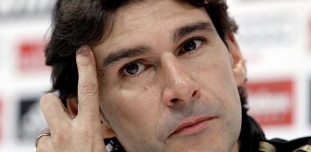 El segundo entrenador del Real Madrid, Aitor Karanka, durante una rueda de prensa