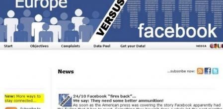 La página creada por Max Schrems