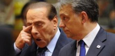 Silvio Berlusconi junto al presidente húngaro Viktor Orban.