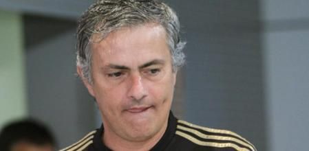 José Mourinho, una vez finalizada su rueda de prensa en Valdebebas