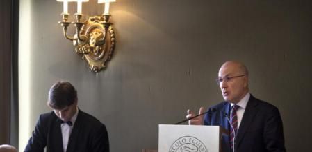 Duran i Lleida, durante la conferencia que ha pronunciado en el Círculo Ecuestre