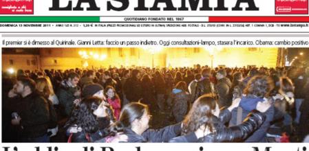 Portada del diario 'La Stampa'