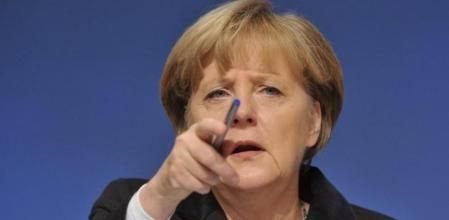 La canciller alemana, Angela Merkel, durante la apertura del Congreso federal de la Unión Cristianodemócrata (CDU), en Leipzig.