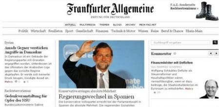 Portada del Frankfurter Allgemeine.