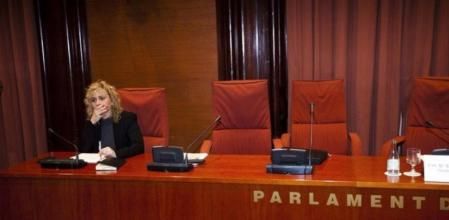 Mònica Terribas, directora de TV3, durante La comparecencia en el Parlament de Catalunya