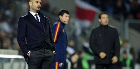 Guardiola se lamenta por una jugada ante el Getafe