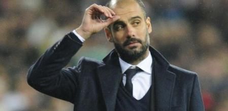 Pep Guardiola en el Bernabeu.