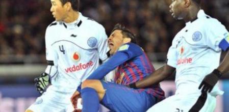 Momento en que Villa cae lesionado