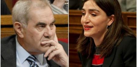 Ernest Maragall y Rocío Martínez-Sampere, en sendas fotografías de archivo