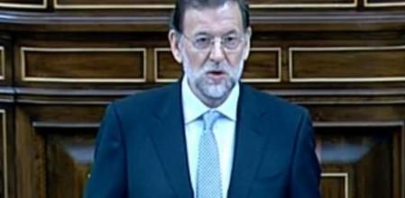 El presidente electo Mariano Rajoy en el discurso de investidura hoy en el Congreso de los Diputados