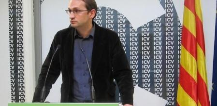 Joan Herrera comparece en la sede de ICV en Barcelona