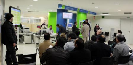 Oficina de Treball de la Generalitat en la calle Sepúlveda de Barcelona