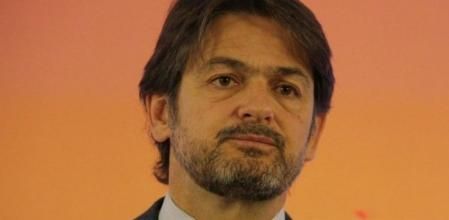 El secretario general adjunto de CDC, Oriol Pujol, durante la rueda de prensa de este lunes