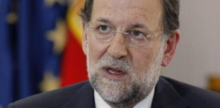 El presidente del Gobierno, Mariano Rajoy, durante la entrevista concedida a la agencia Efe