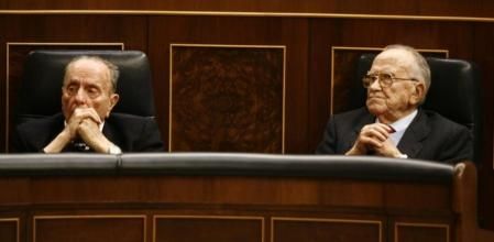 Manuel Fraga asistió al acto en el Congreso con motivo del 30 aniversario del intento de golpe de estado del 23-F