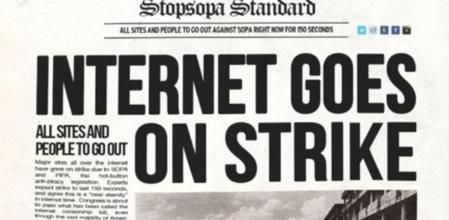 Internet se movilizó ayer contra las leyes antipiratería