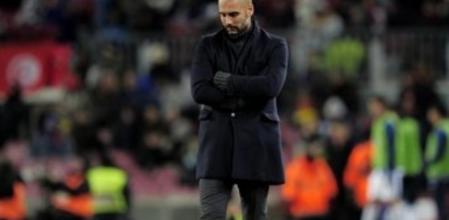El técnico del Barça, Pep Guardiola, durante el encuentro ante la Real Sociedad en el Camp Nou