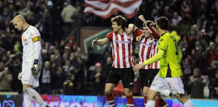 El Athletic se fue con el 3-0 al descanso