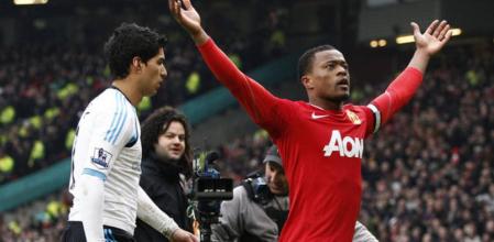 Si Suárez no estuvo acertado al principio del partido, Evra falló al final, celebrando desmesuradamente el triunfo