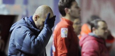 Pep Guardiola, durante el encuentro ante Osasuna