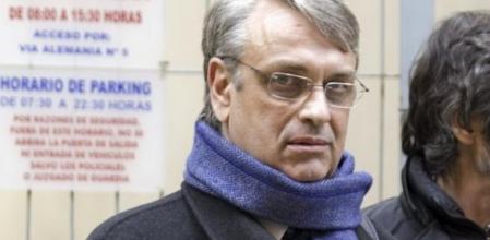 MiguelTejeiro abandona los juzgados de Instrucción de la capital balear tras declarar ante el juez José Castro, durante un receso.