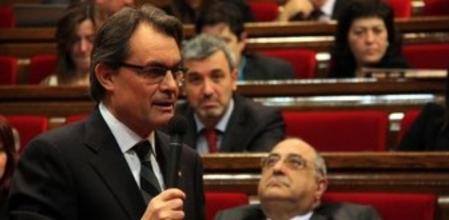 Artur Mas, durante la sesión de control en el Parlament de Catalunya