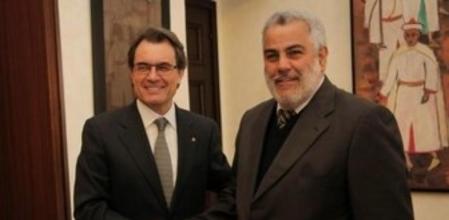 El president Artur Mas y el presidente del Gobierno de Marruecos Abdelilah Benkirane, en Rabat