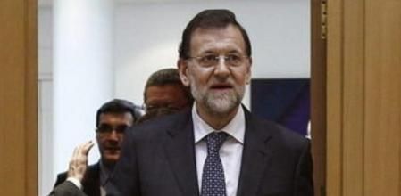 El presidente Mariano Rajoy, entrando en el hemiciclo de la Cámara Alta