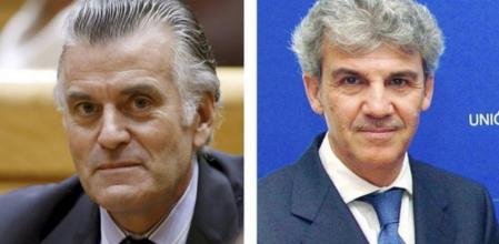 Fotografías de archivo del ex senador y ex tesorero del PP, Luis Bárcenas; el ex concejal del PP en Estepona, Ricardo Galeote; y el ex diputado del PP, Jesús Merino