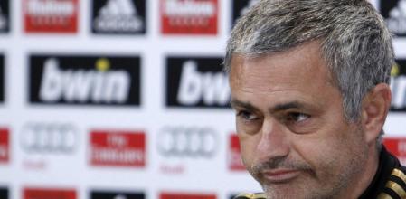 El portugés José Mourinho, técnico del Real Madrid, durante la rueda de prensa previa al partido contra el Málaga