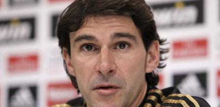 El segundo entrenador del Real Madrid, Aitor Karanka, durante una rueda de prensa.