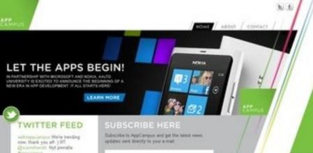 Captura de pantalla de la web del programa App Campus