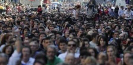 Vista de la manifestación contra la reforma laboral que ha recorrido las calles de Bilbao este 29M