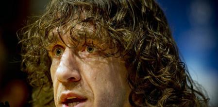 Carles Puyol, en una rueda de prensa