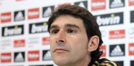 El segundo entrenador del Real Madrid, Aitor Karanka, durante una rueda de prensa