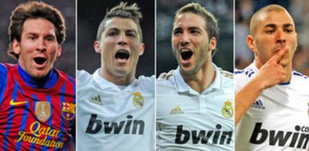 Messi frente al tridente blanco: Ronaldo, Higuaín y Benzema, en el clásico del Camp Nou
