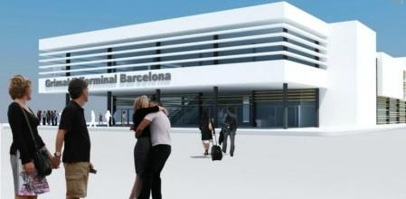 Imagen virtual de la futura Grimaldi Terminal Barcelona, en la zona oeste del Moll de l'Energia